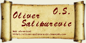 Oliver Šalipurević vizit kartica
